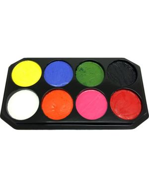 Snazaroo Palette &amp; 8x 18ml Colour pots - 350 faces