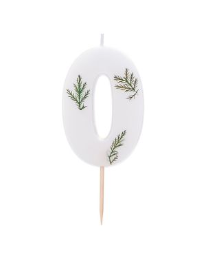 Number 0 Leaf Foliage Candle
