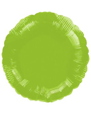 Lime Green Round Balloon - 18&#039;&#039; Foil - unpackaged