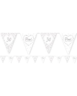 30th Pearl Wedding Anniversary Bunting - 3.7m