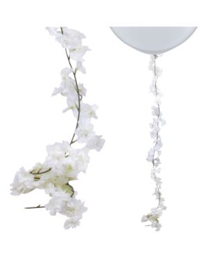White Blossom Floral Garland - 2.1m