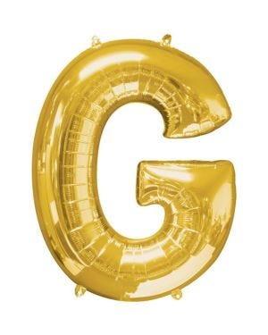 Gold Letter G Balloon - 16&quot; Foil