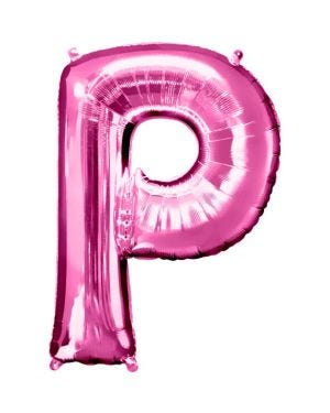 Pink Letter P Balloon - 34&quot; Foil