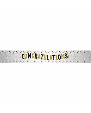 Congratulations Metallic Foil Banner - 1.74m