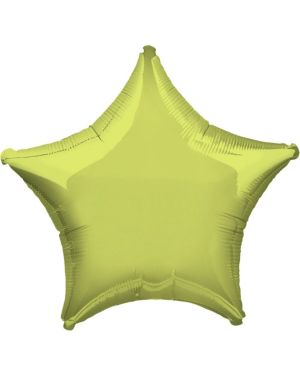 Metallic Lime Green Star Balloon - 19&quot; Foil