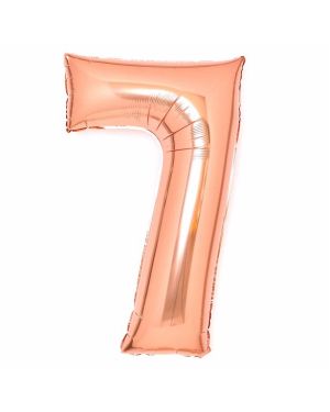 Rose Copper Foil Number Balloons - 34&quot;