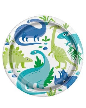 Dino-Roar Paper Plates - 23cm (8pk)