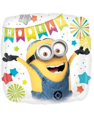 Minions Square Birthday Foil Balloon - 18&quot;
