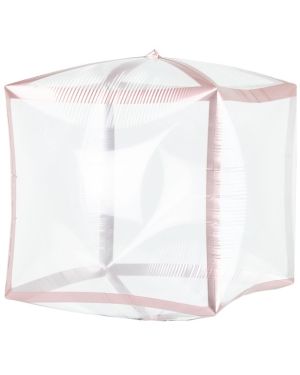 Rose Gold Cube Trimz - 15&quot; Balloons (3pk)