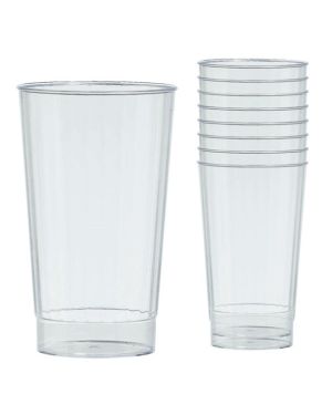 Clear Plastic Tumbler Glasses - 455ml (16pk)