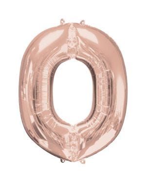 Rose Gold Letter O Balloon - 34 Foil