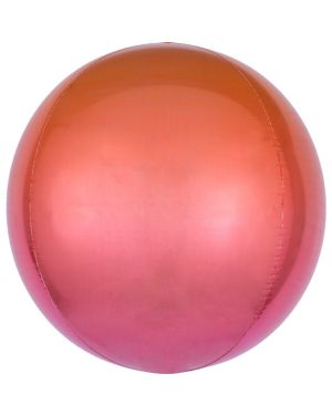 Ombre Red &amp; Orange Orbz Balloon - 16&quot; Foil