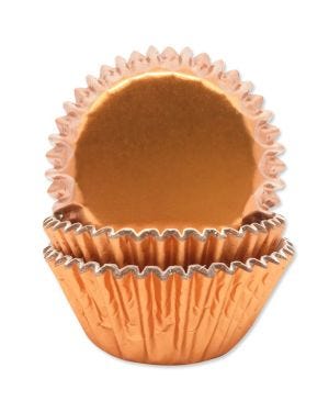 Rose Gold Foil Cupcake Cases - 5cm (45pk)