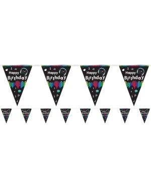 Holographic Music Happy Birthday Bunting - 3.9m