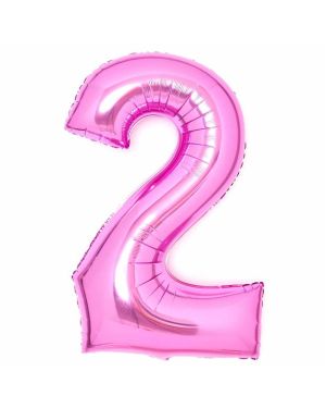 Pink Foil Number Balloons - 34&quot;