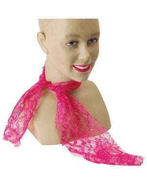 80s Pink Lace Scarf