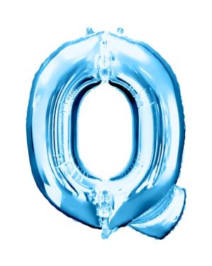Blue Letter Q Balloon - 34&quot; Foil