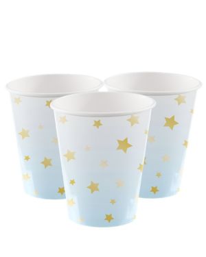 1st Birthday Blue Paper Cups - 250ml (8pk)