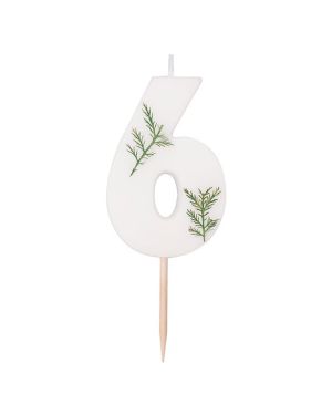 Number 6 Leaf Foliage Candle