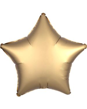 Gold Sateen Satin Luxe Star Foil Balloon - 18&quot; Unpackaged