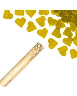 Gold Hearts Confetti Cannon - 60cm