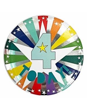 4 Today Birthday Badge - 6cm