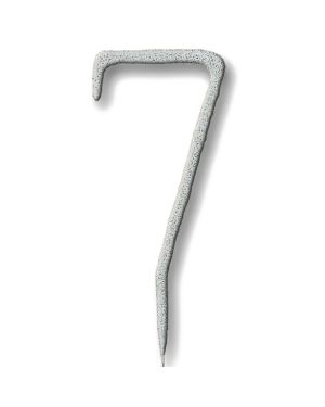 Silver Number 7 Sparkler Candle - 7&quot;
