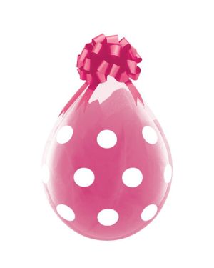 Big Polka Dots Clear Stuffing Balloon - 18&#039;&#039; Latex (25pk)