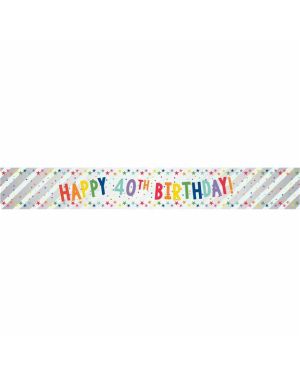 Happy 40th Birthday Foil Banner - 1.74m