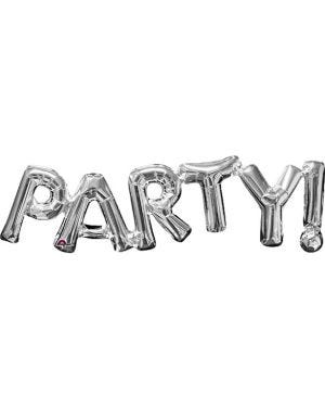 Party Silver Foil Phrase Balloon