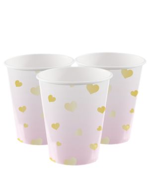 1st Birthday Pink Paper Cups - 250ml (8pk)