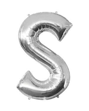 Silver Letter S Balloon - 34&quot; Foil