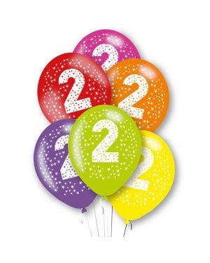 Age 2 Latex Balloons - 11&quot; (6pk)