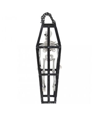 Hanging Skeleton Coffin - 40cm