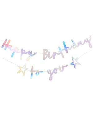 Happy Birthday to You Iridescent Paper Banner - 2m