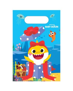 Baby Shark Paper Party Bags (8pk)