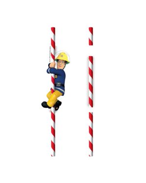 Fireman Sam Paper Drinking Straws (8pk)
