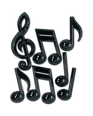 Musical Notes Party Decorations - Plastic 33cm (7pk)