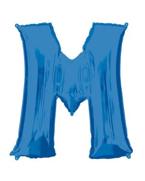 Blue Letter M Air Filled Balloon - 16&quot; Foil