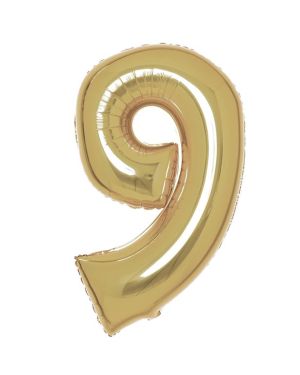 White Gold Foil Number Balloons - 34&quot;