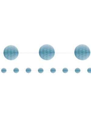 Baby Blue Honeycomb Garland Decoration - 2.1m