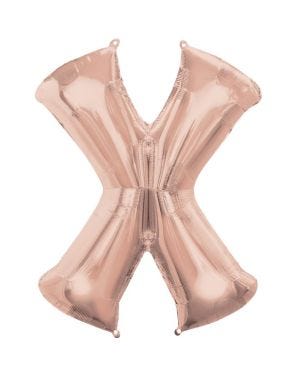 Rose Gold Letter X Air Filled Balloon - 16&quot; Foil