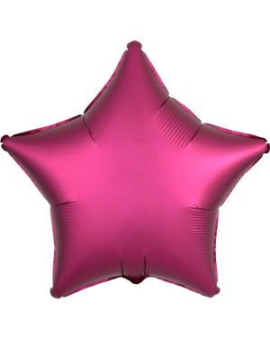 Pomegranate Satin Luxe Star Foil Balloon - 18&quot; Unpackaged