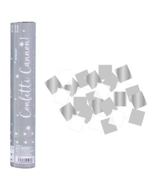 Silver Confetti Cannon - 24cm