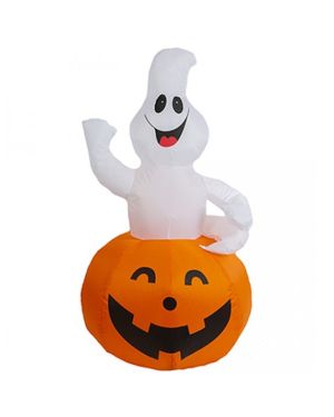 Light Up Inflatable Ghost in Pumpkin - 1.2m