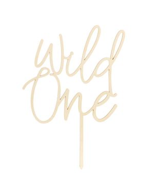 Wild One Wooden Cake Topper - 22cm