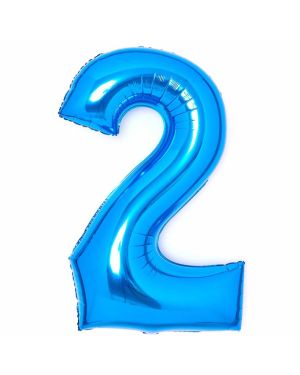 Blue Foil Number Balloons - 34&quot;
