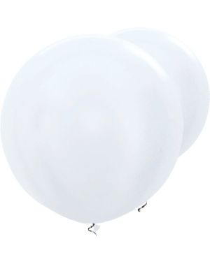 Satin White Giant Balloons - 36&quot; Latex (2pk)
