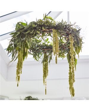 Botanical Wedding Copper Hanging Chandelier Hoops - 40cm (3pk)