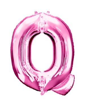 Pink Letter Q Balloon - 34&quot; Foil